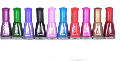 

Avlon Multicolor Enamel Nail Polish (Packof10) Multi(Pack of 10)