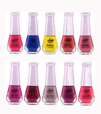 

Lady Fashion Wholesale Price Trendy Nail Polish 0303201767 Multicolor,(Pack of 10)