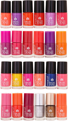 

Aroma Care MAB Multicolor 2 in 1 Color Cap Nail Polish Sets in Wholesale Rate ( Set No. 68) Pink, Purple, Red, Red, Purple, Pink, Peach, Orange, Mauve, Silver, Golden, Orange(Pack of 24)