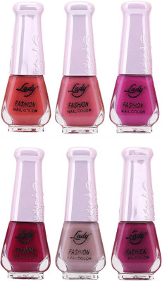 

Lady Fashion Juicy Nail Polish 2612201601 Multicolor,(Pack of 6)