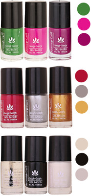 

Aroma Care Gel Based Nail Paint Set Of 9 Pcs Multicolor Set 109(Pack of 9)