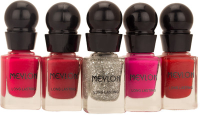 

Meylon Paris Vibrancy Pink, Red, brown, silver, hot pink(Pack of 5)