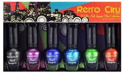 

Kleancolor Klean Color Retro City Metallic Mini Collection Lacquer(Pack of 6)
