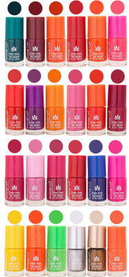 

Aroma Care Orange Nail Polish Combo 1706201619 Green, Brown, Orange, Red, Peach, Mauve, Pink, Blue, Magenta, Yellow, Neon Green, Silver, Golden(Pack of 24)