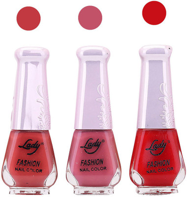 

Lady Fashion Nail Polish 2809201620 Red,Pink,Red,(Pack of 3)
