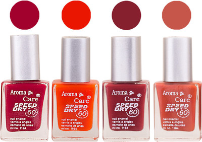 

Aroma Care Maroon Nail Polish Combo 2506201621 Maroon, Orange, Maroon, Orange(Pack of 4)