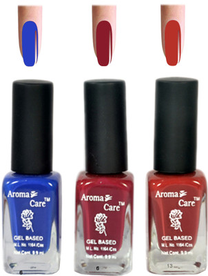 

Aroma Care Red+Blue Matte Nail Polish Combo 6-9-13 Multicolor,(Pack of 12)