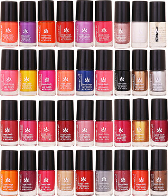 

Aroma Care Wholesale Market Rate Nail Polish Color Lacquer Set of 36 Pcs (ACMAB20) White, Top Coat, Black, Golden, Silver, Magenta, Light Golden, Wine, Light Brown, Orange, Glaiter Brown(Pack of 36)