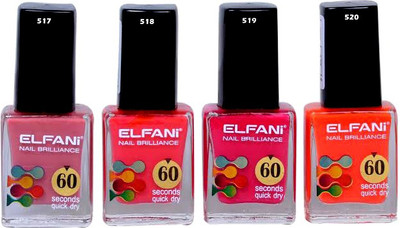

Elfani Pink Orenge Nail Polish Combo Multicolor(Pack of 4)