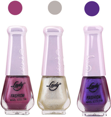 

Lady Fashion Nail Polish 091020160101 Purple,Silver,Purple,(Pack of 3)
