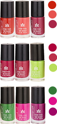 

Aroma Care Pack Of 9 Gel Based Nail Paint (2) Neon Orange, Neon Pink, Nude Magenta, Neon Green, Green, Pink, Neon Magenta(Pack of 9)