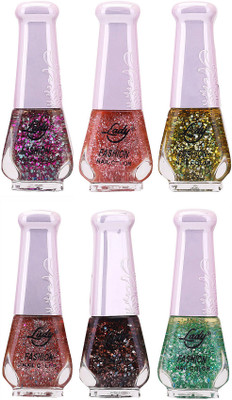 

Lady Fashion Nail Polish 2512201630 Multicolor,(Pack of 6)