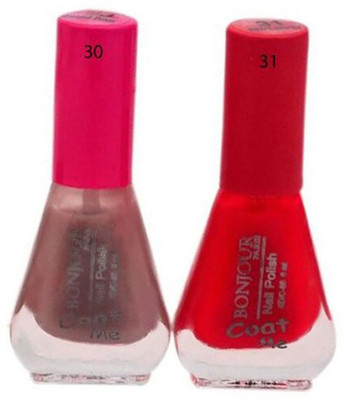 Bonjour Paris Color Cap Nail Polish 37 Pink, Red