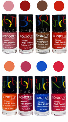 

Bonjour Paris Matte Nail Polish Combo 2-4 Multicolor,