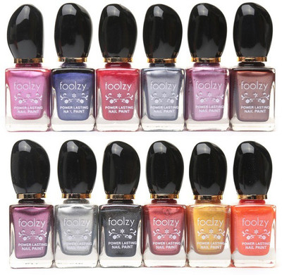 

Foolzy Set of 12 Nail Polish Multicolor-CL-12-8(Pack of 12)