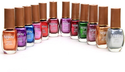 

Foolzy Pack of 12 Metalic Nail Polish Paint 12 Metalic Shades(Pack of 12)