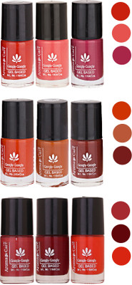 

Aroma Care Gel Based Nail Paint Set Of 9 Pcs Multicolor Set 19(Pack of 9)