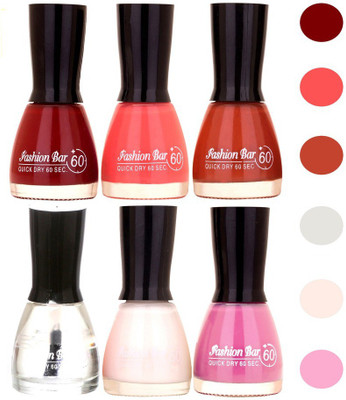 

Fashion Bar Unique Gel Nail Polish Combo (Pack of 6)457 Shade 027(Pack of 6)