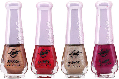 

Lady Fashion Limited Edition MULTICOLOR Nail Polish Set 0201201712 Multicolor,(Pack of 4)