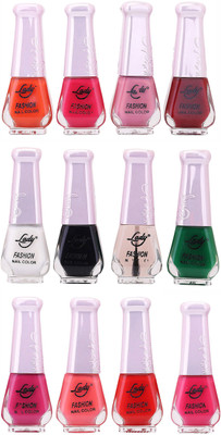

Lady Fashion Nail Polish Wholesale Pack 2212201605 Multicolor,(Pack of 12)
