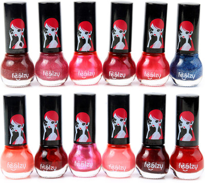 

Foolzy Pack Of 12 Nail Polish Multicolor PC1(Pack of 12)