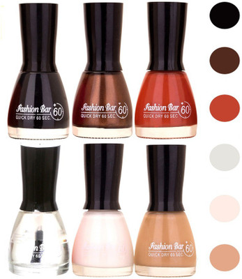 

Fashion Bar Unique Gel Nail Polish Combo (Pack of 6)451 Shade 021(Pack of 6)