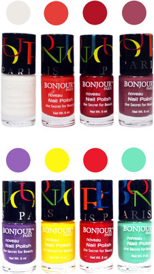 

Bonjour Paris Matte Nail Polish Combo 1-10 Multicolor,