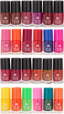 

Aroma Care MAB Multicolor 2 in 1 Color Cap Nail Polish Sets in Wholesale Rate ( Set No. 122) Peach, Orange, Mauve, Pink, Peach, Pink, Yellow, Blue, Magenta, Yellow, Orange, Neon Green(Pack of 24)