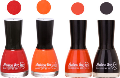 

Fashion Bar New Multicolor Nail Polish Combo 116 Multicolor,(Pack of 4)