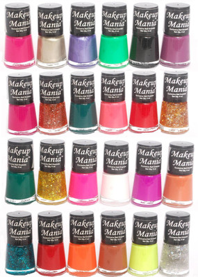 

Makeup Mania Exclusive Nail Polish Set of 24 Pcs. Multicolor Set-75-82(Pack of 24)