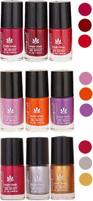 

Aroma Care Gel Based Nail Paint Set Of 9 Pcs Multicolor Set 117(Pack of 9)