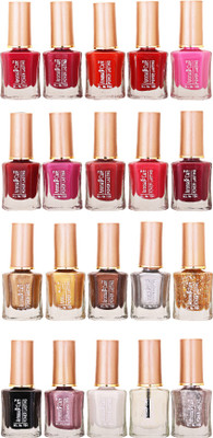 

Aroma Care Wholesale Rate Nail Polish Set of 20 Pcs (Multicolor) 36 Dark Red, Light Red, Pink, Maroon, Magenta, Peach, Mauve, Light Pink(Pack of 20)