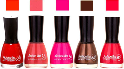 

Fashion Bar Red, Pink,Mazanta ,Chaclaty Brown,RedPink Shades Nail Polish 45336 Red, Pink,Mazanta ,Chaclaty Brown,RedPink(Pack of 6)