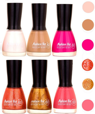 

Fashion Bar Unique Gel Nail Polish Combo (Pack of 6)432 Shade 002(Pack of 6)