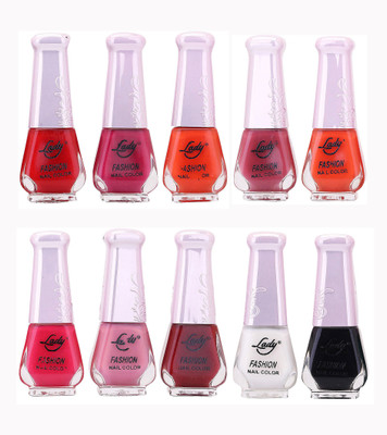 

Lady Fashion Wholesale Price Trendy Nail Polish 0303201752 Multicolor,(Pack of 10)