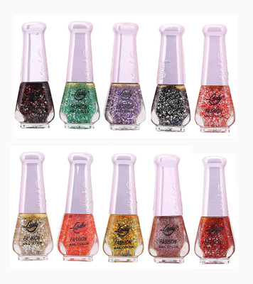 

Lady Fashion Wholesale Price Trendy Nail Polish 0303201734 Multicolor,(Pack of 10)
