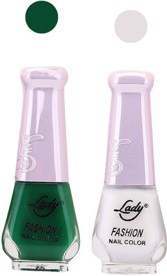 

Lady Fashion Nail Polish Combo 210820165 Green,White,(Pack of 2)