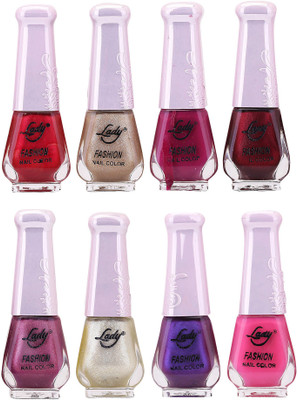 

Lady Fashion Trendy Nail Polish 21125 Multicolor,(Pack of 8)
