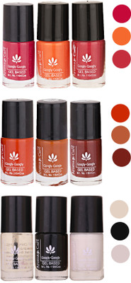 

Aroma Care Gel Based Nail Paint Set Of 9 Pcs Multicolor Set 76(Pack of 9)