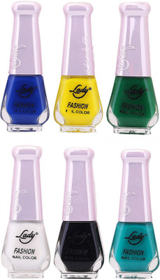 

Lady Fashion Juicy Nail Polish 2612201629 Multicolor,(Pack of 6)