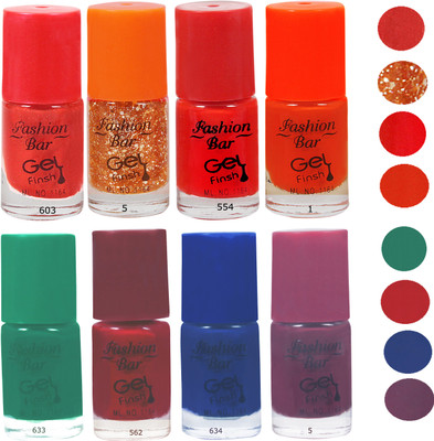 Fashion Bar Neon Combo 8 in 3 Multicolor,(Pack of 8)