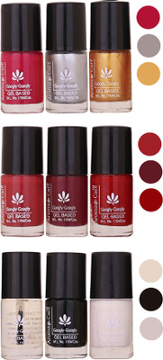 

Aroma Care Gel Based Nail Paint Set Of 9 Pcs Multicolor Set 162