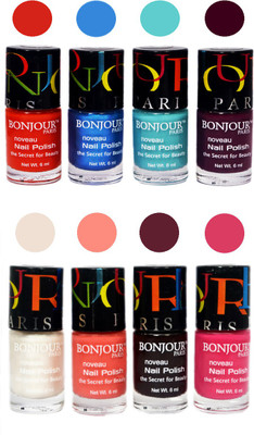 

Bonjour Paris Matte Nail Polish Combo 6-8 Multicolor,