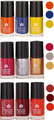 

Aroma Care Gel Based Nail Paint Set Of 9 Pcs Multicolor Set 156(Pack of 9)