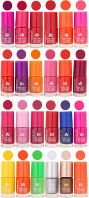 

Aroma Care Orange Nail Polish Combo 1706201639 Pink, Purple, Orange, Red, Peach, Mauve, Pink, Blue, Magenta, Yellow, Neon Green, Silver, Golden(Pack of 24)