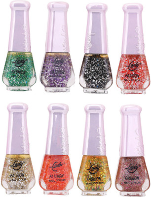 

Lady Fashion Trendy Nail Polish 21147 Multicolor,(Pack of 8)