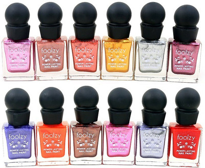

Foolzy Set of 12 Nail Polish Multicolor SQ-12-8(Pack of 12)