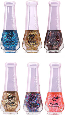 

Lady Fashion Nail Polish 2512201621 Multicolor,(Pack of 6)