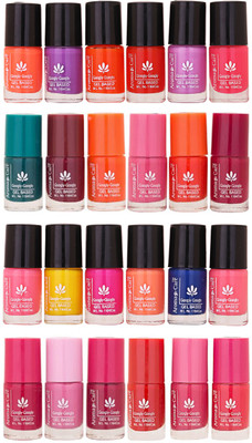 

Aroma Care MAB Multicolor 2 in 1 Color Cap Nail Polish Sets in Wholesale Rate ( Set No. 26) Green, Brown, Orange, Peach, Orange, Mauve, Pink, Peach, Pink, Red, Nude, Peach(Pack of 24)