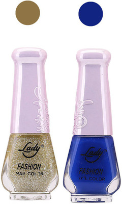 

Lady Fashion Nail Polish Combo 210820182 Aquamarine,Blue,(Pack of 2)